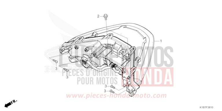 REAR COMBINATION LIGHT for Forza 350 PEARL COOL WHITE (NHA16) from 2022